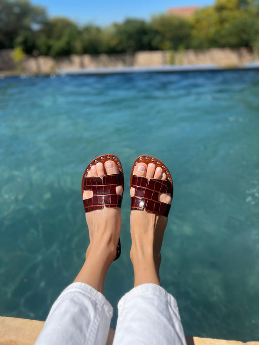 L'indispensable marron croco - Black Flamingo Officiel